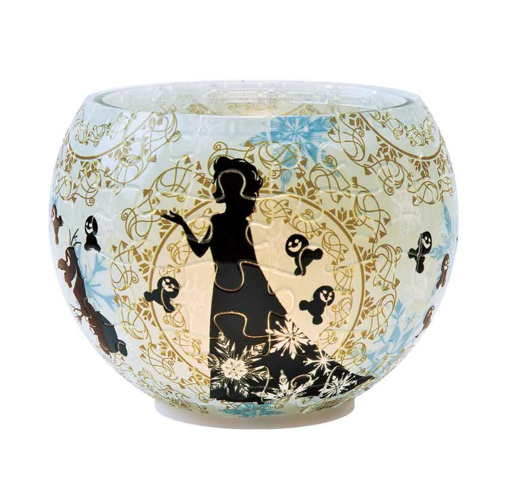 燈罩拼圖剪影 -Anna & Elsa (立體燈) (透明樹脂)