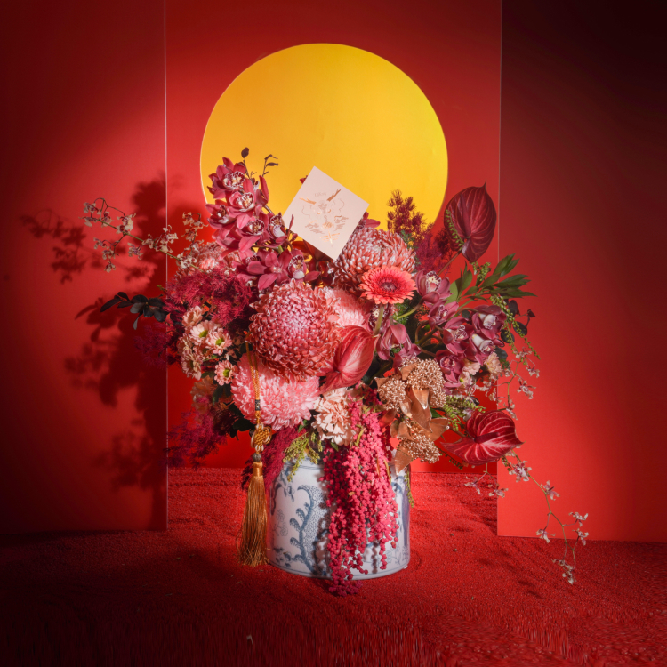 鳳凰 · 青花瓷鮮花盆 新年花禮