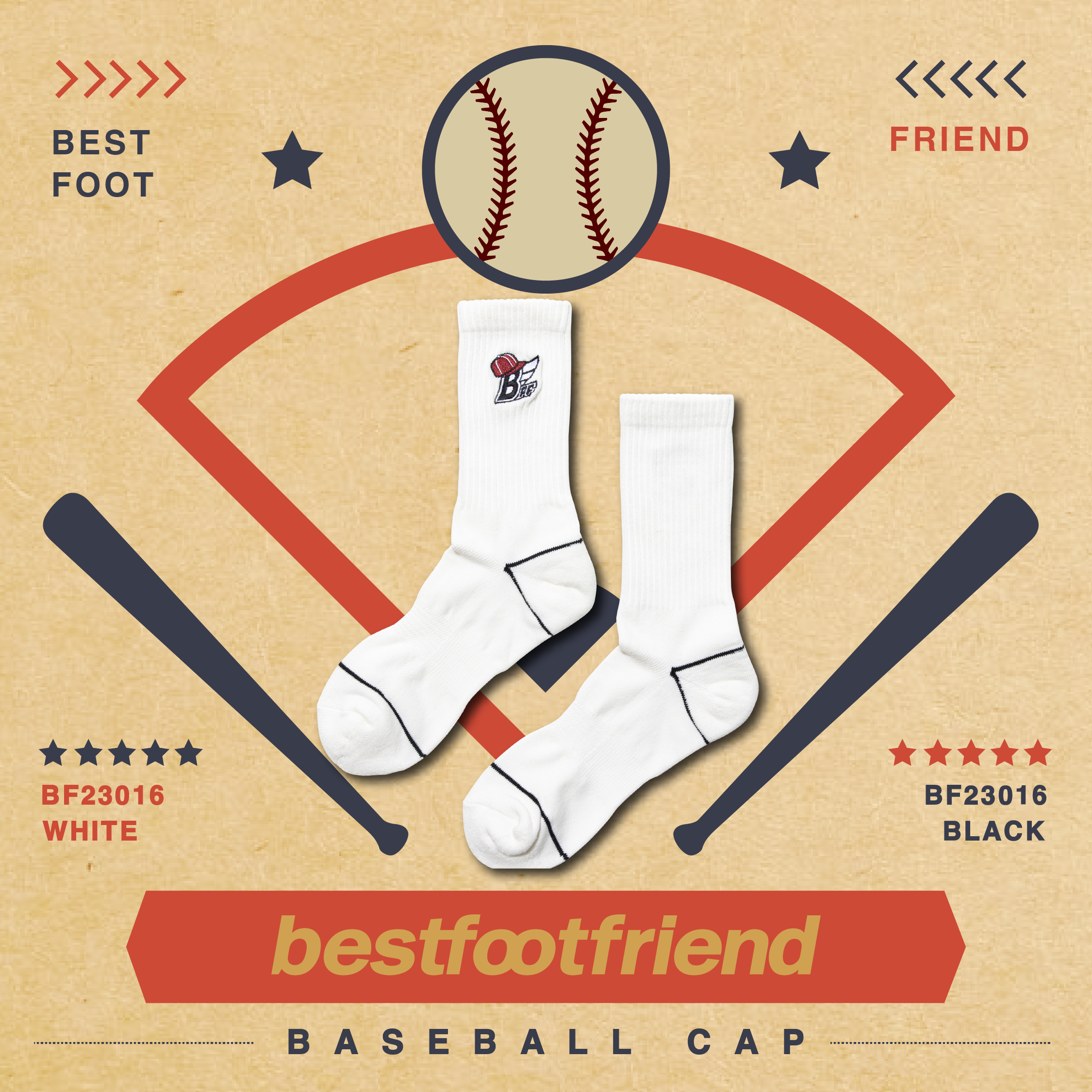 Baseball Cap 棒球帽襪_White_BF23016