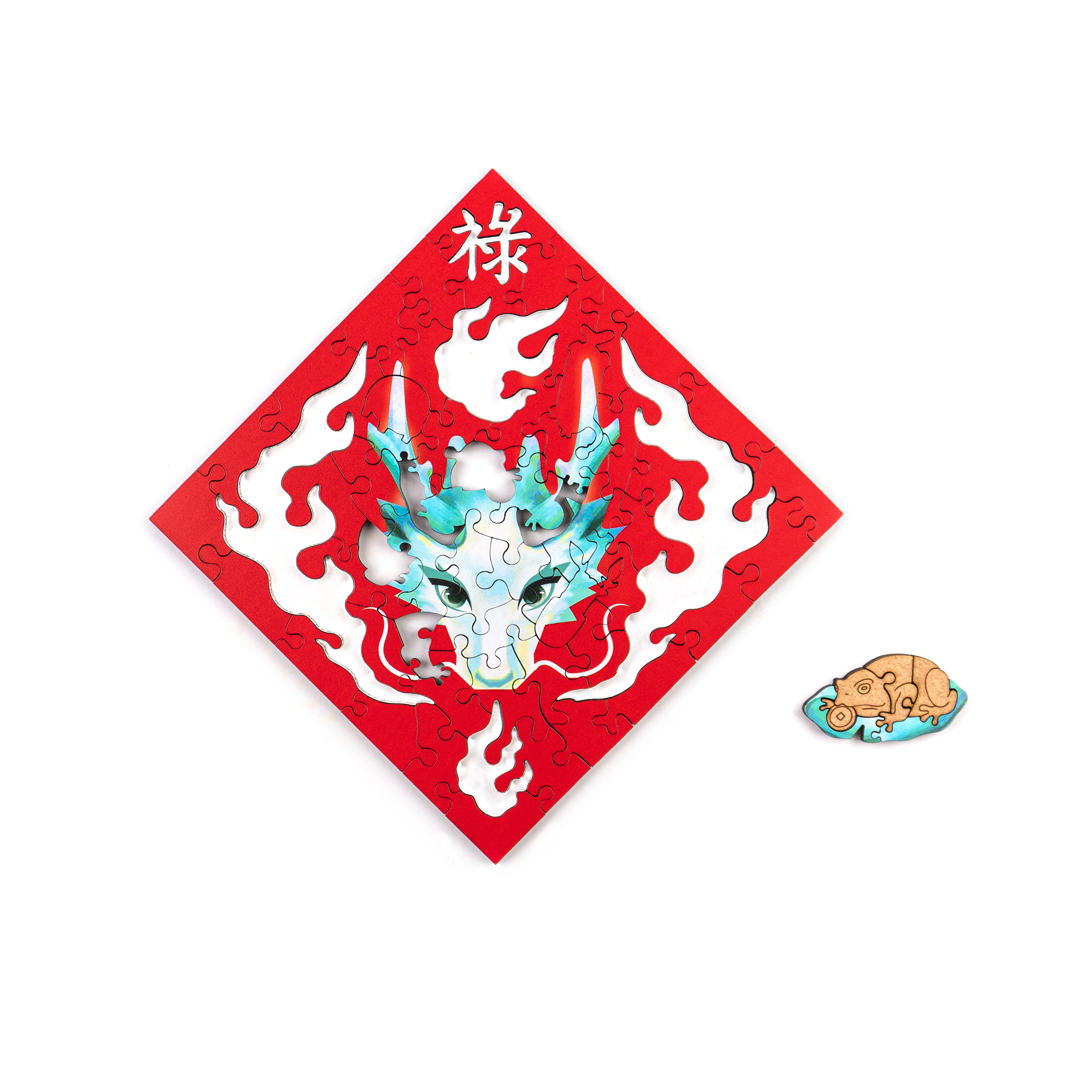 雕花春聯-青龍 Paper Cutting Spring Couplets-Green Dragon