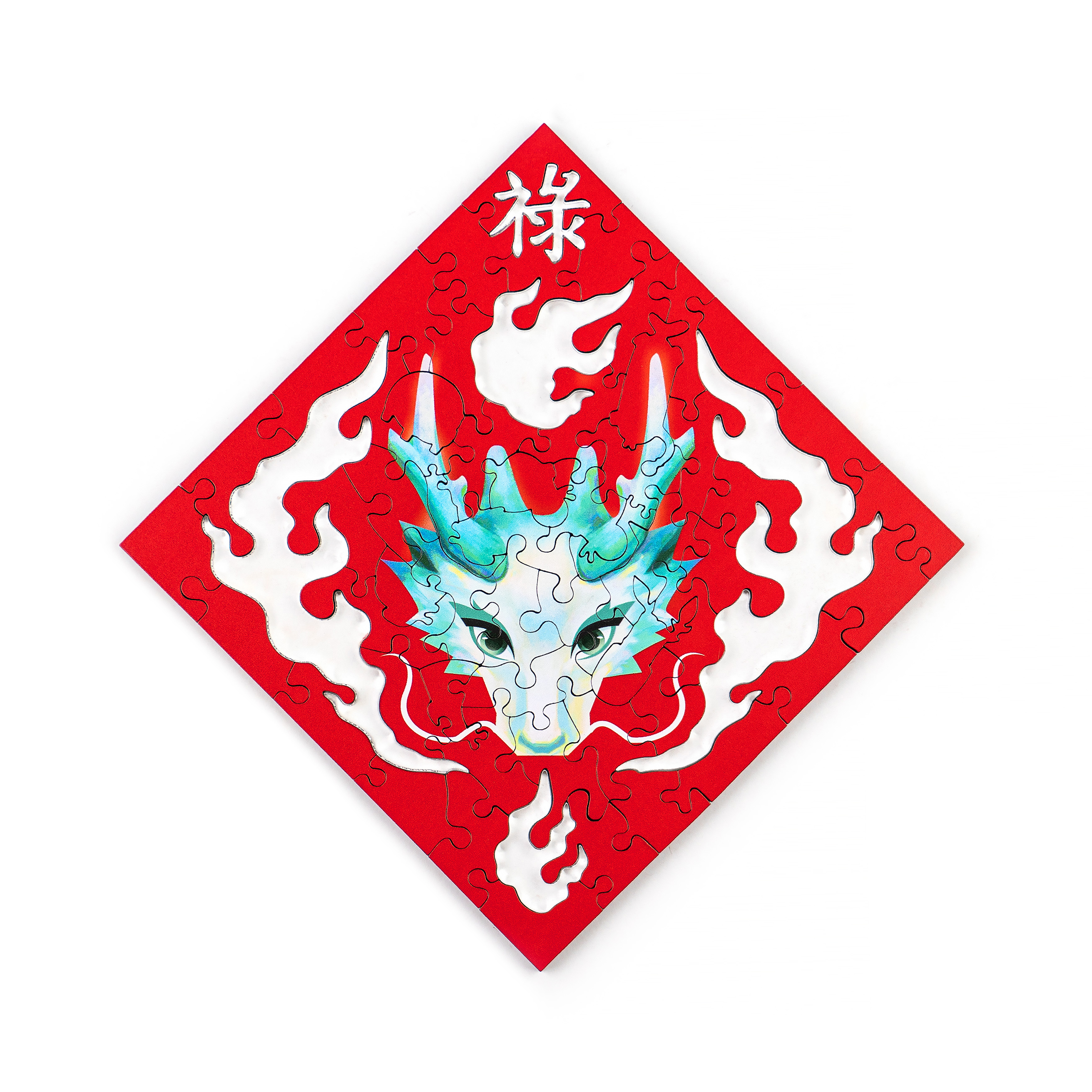 雕花春聯-青龍 Paper Cutting Spring Couplets-Green Dragon