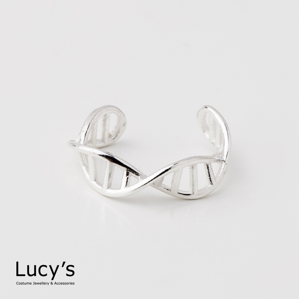 925純銀 染色體 耳骨夾 (95366)