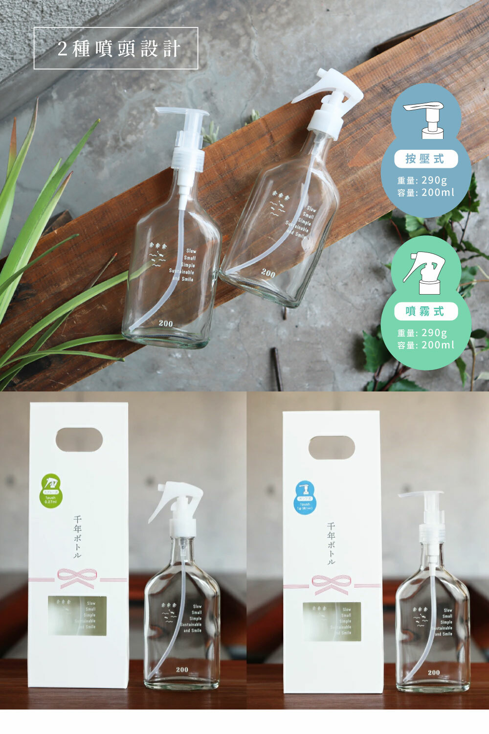 《GANKO本舖》日本製千年經典款玻璃按壓瓶