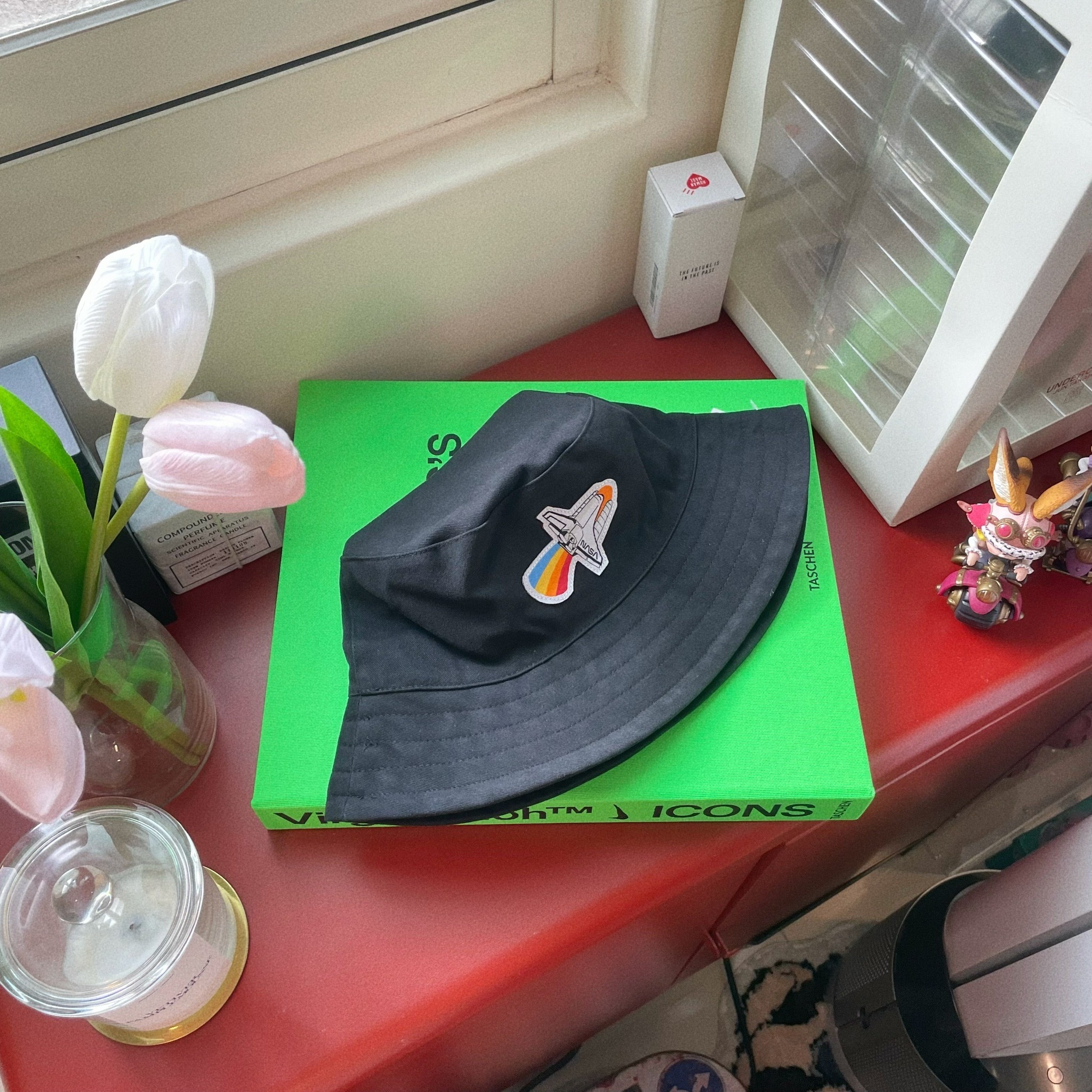 NASA Bucket Hat 美國太空總署 黑色 火箭 漁夫帽 帽子