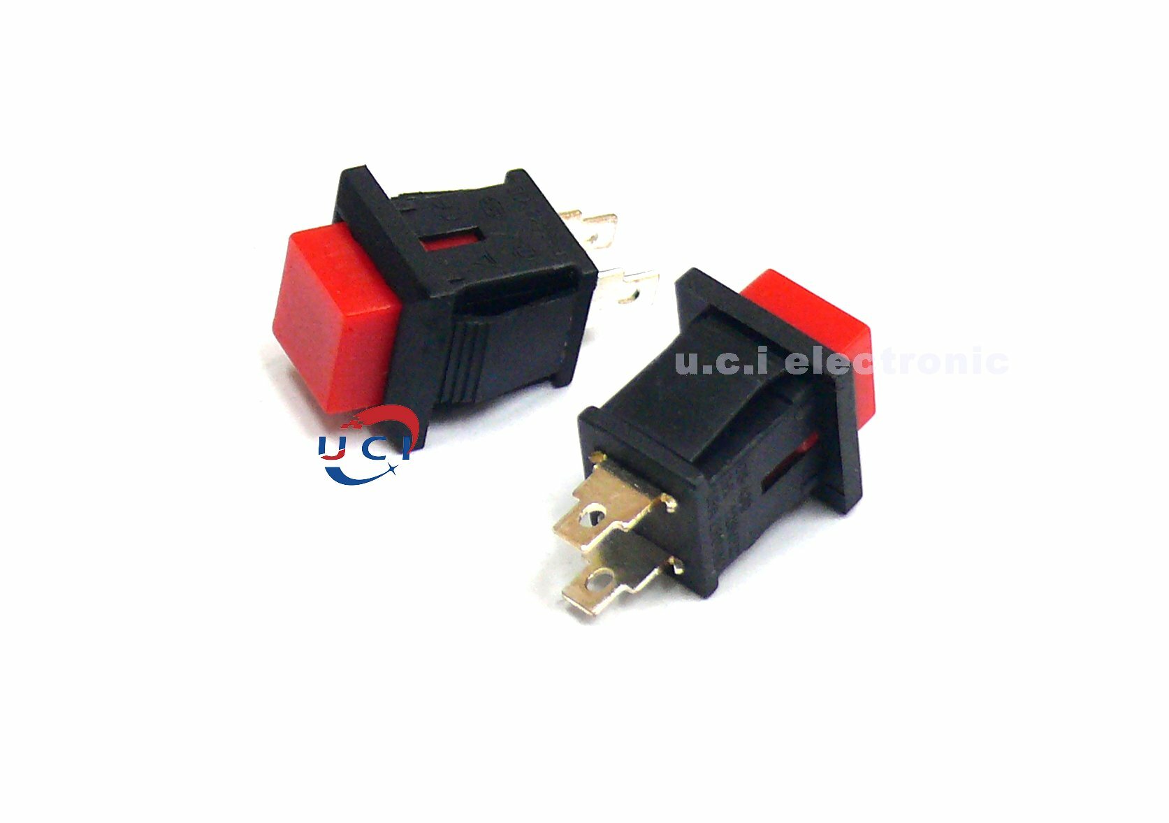 【UCI電子】 (H-2)  自復位按鈕 DS-431 紅色孔12MM常閉 按斷 無鎖開關 3A125V