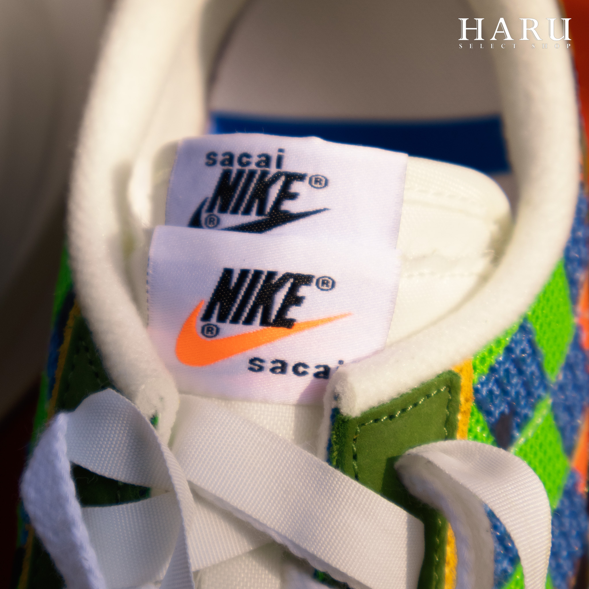 三方聯名 Sacai x Jean Paul Gaultier x Nike Woven 編織 解構 米白 綠黃紅 休閒鞋 男女同款 DR5209-100 DR5209-300