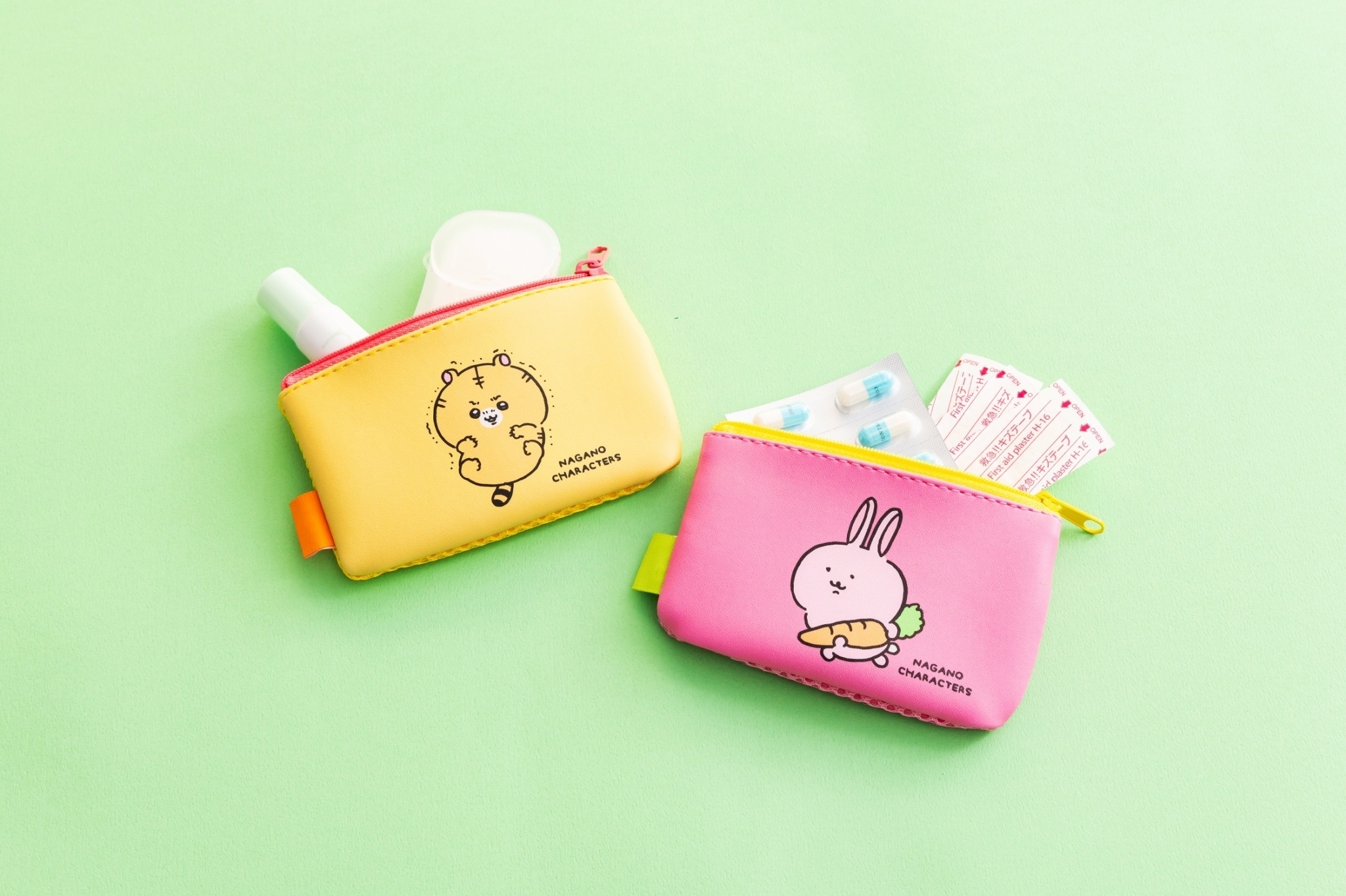 預訂｜Nagano Firends 兔與虎 單面網格散紙包 / 收納袋 2個set