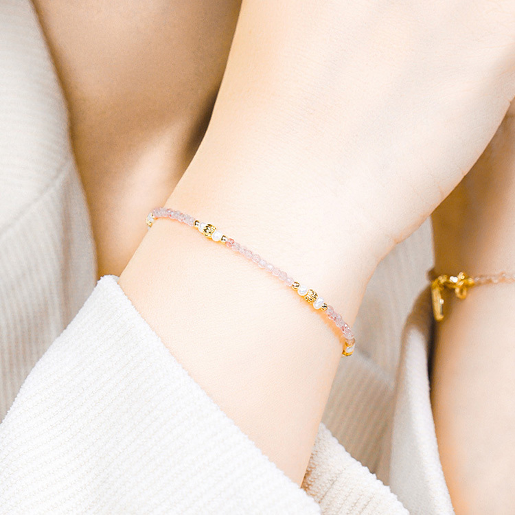 ｜桃花｜摩登女子的爵士樂 • 散拍 – 草莓晶 – 手鍊