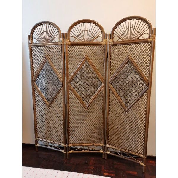 Brown Diamond EULALIE Rattan Room Divider