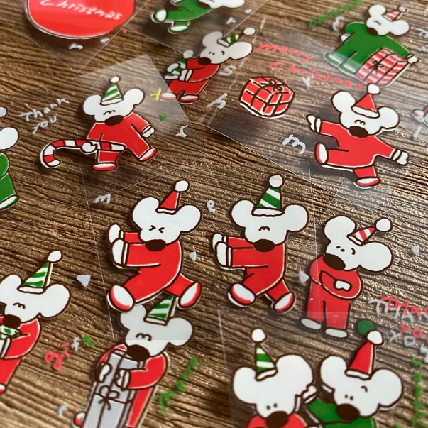 小老鼠 聖誕節 PET膠帶｜1991w2992 台灣