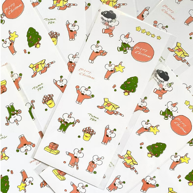 小老鼠 聖誕節 No.1 貼紙｜1991w2992 台灣