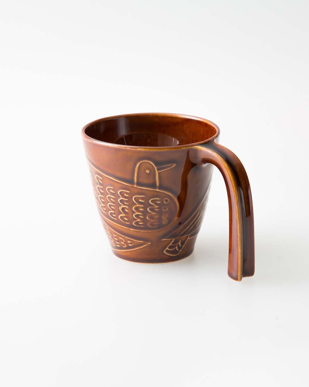 波佐見燒 浮雕鳥兒 水杯 啡｜aiyu