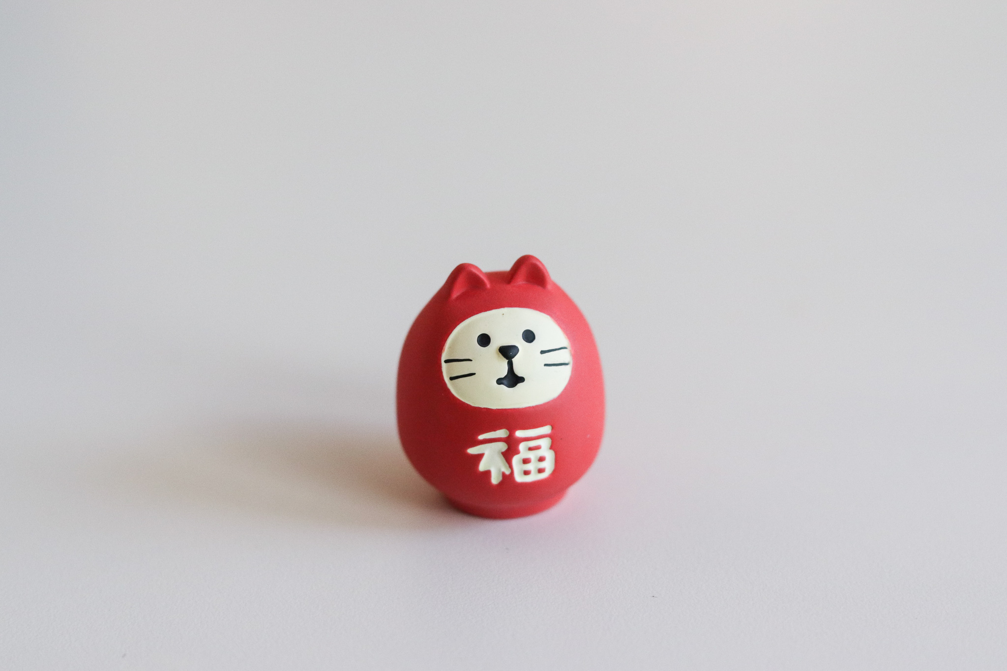 Decole 紅色 福貓達摩