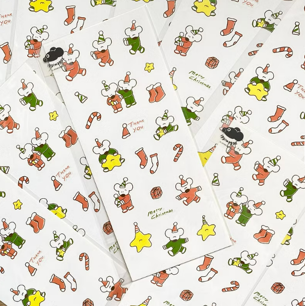 小老鼠 聖誕節 No.2 貼紙｜1991w2992 台灣