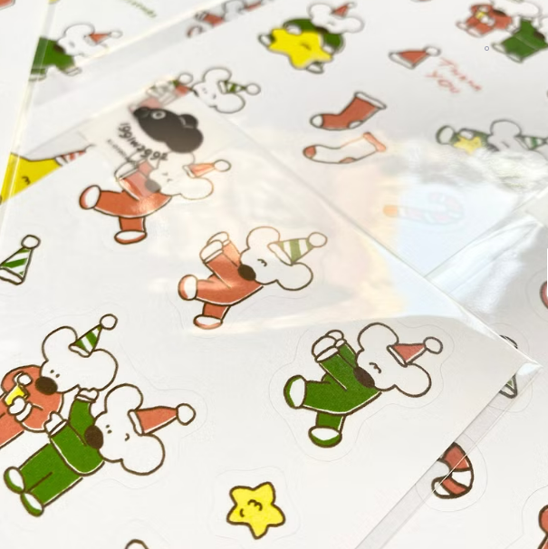 小老鼠 聖誕節 No.2 貼紙｜1991w2992 台灣