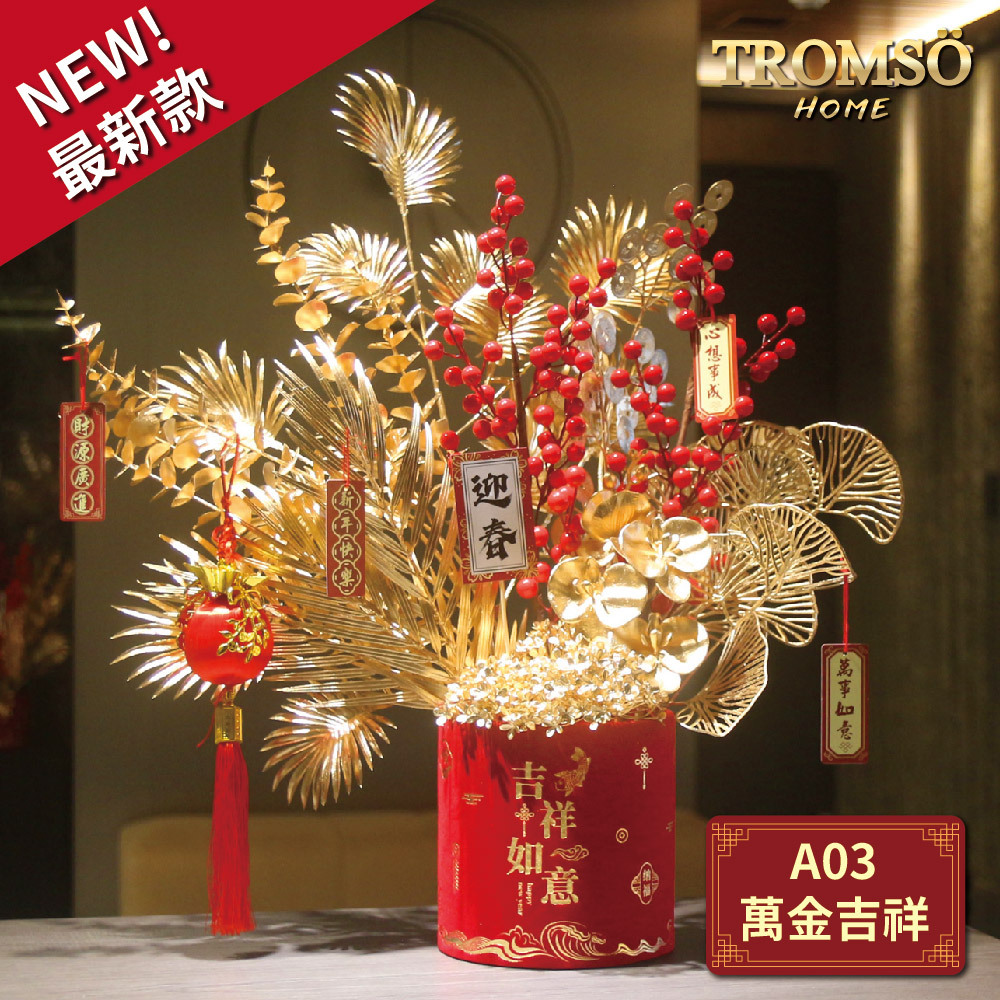 TROMSO金喜發財果新年花禮花籃-A03萬金吉祥
