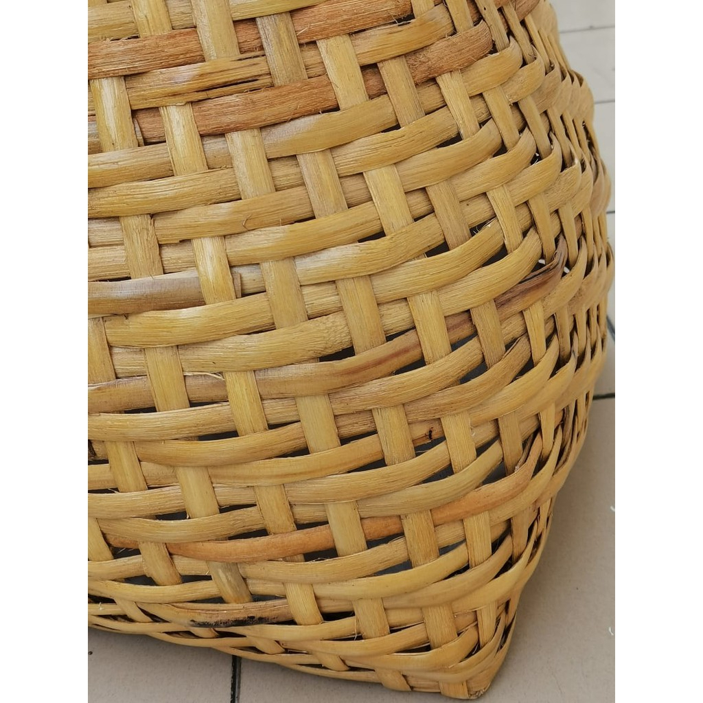 NUTTY Bamboo Laundry Basket with Lid and Removeable Linen Deco