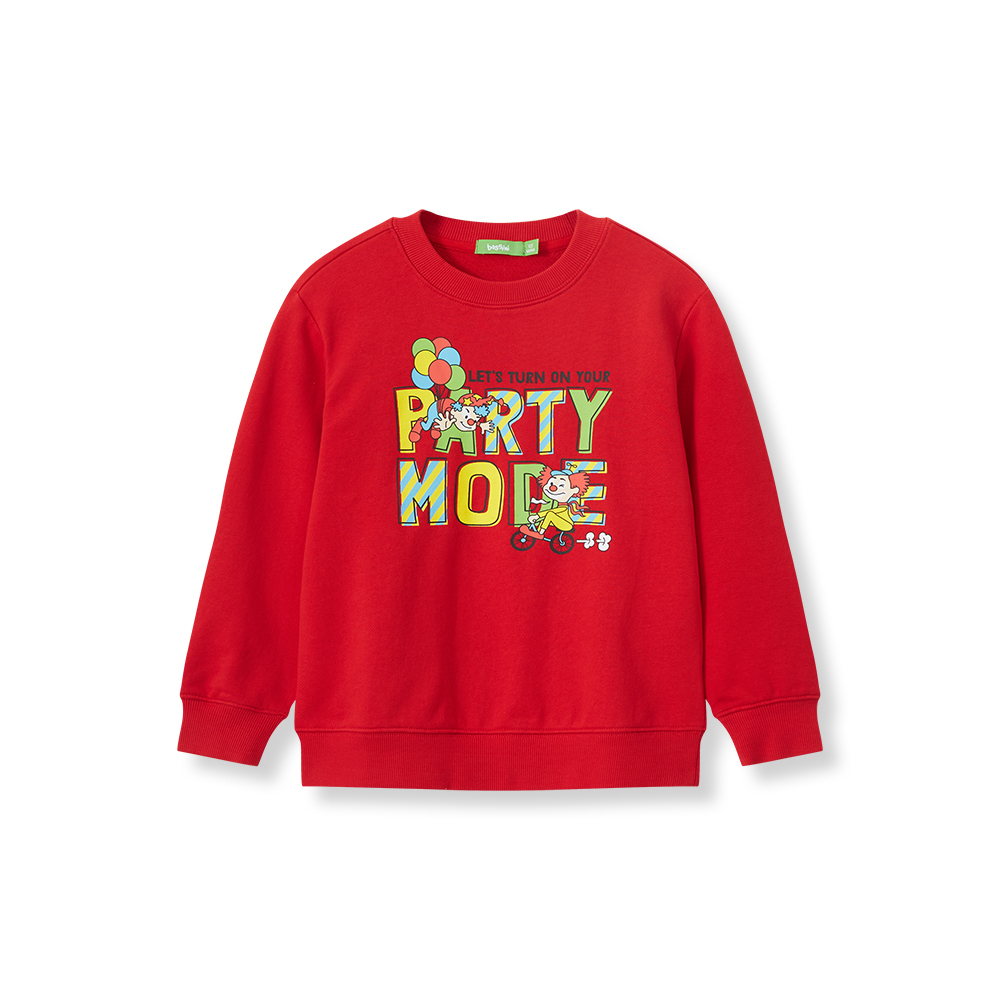 男童長袖印花T恤