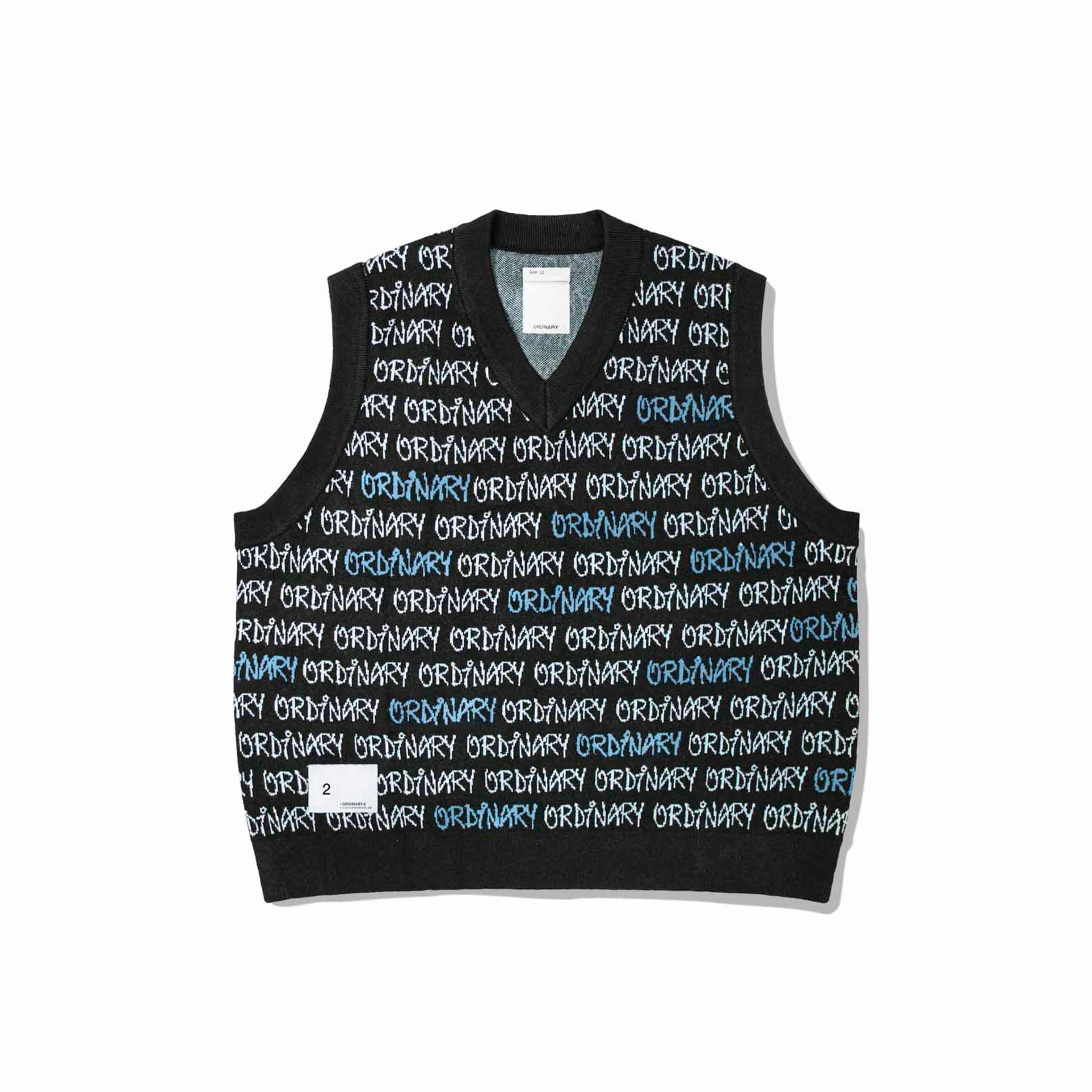 ORDINARY 美式草寫小LOGO針織提花背心