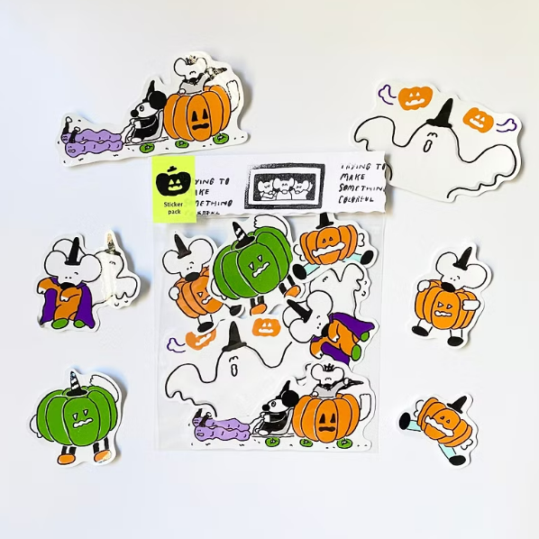 防水貼紙包 小老鼠 萬聖節主題 2｜1991w2992 台灣