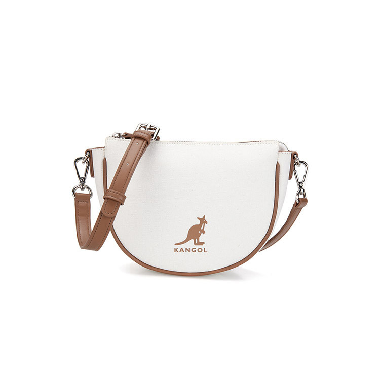 <韓國代購> KANGOL DUO CANVAS HALF MOON CROSS BAG