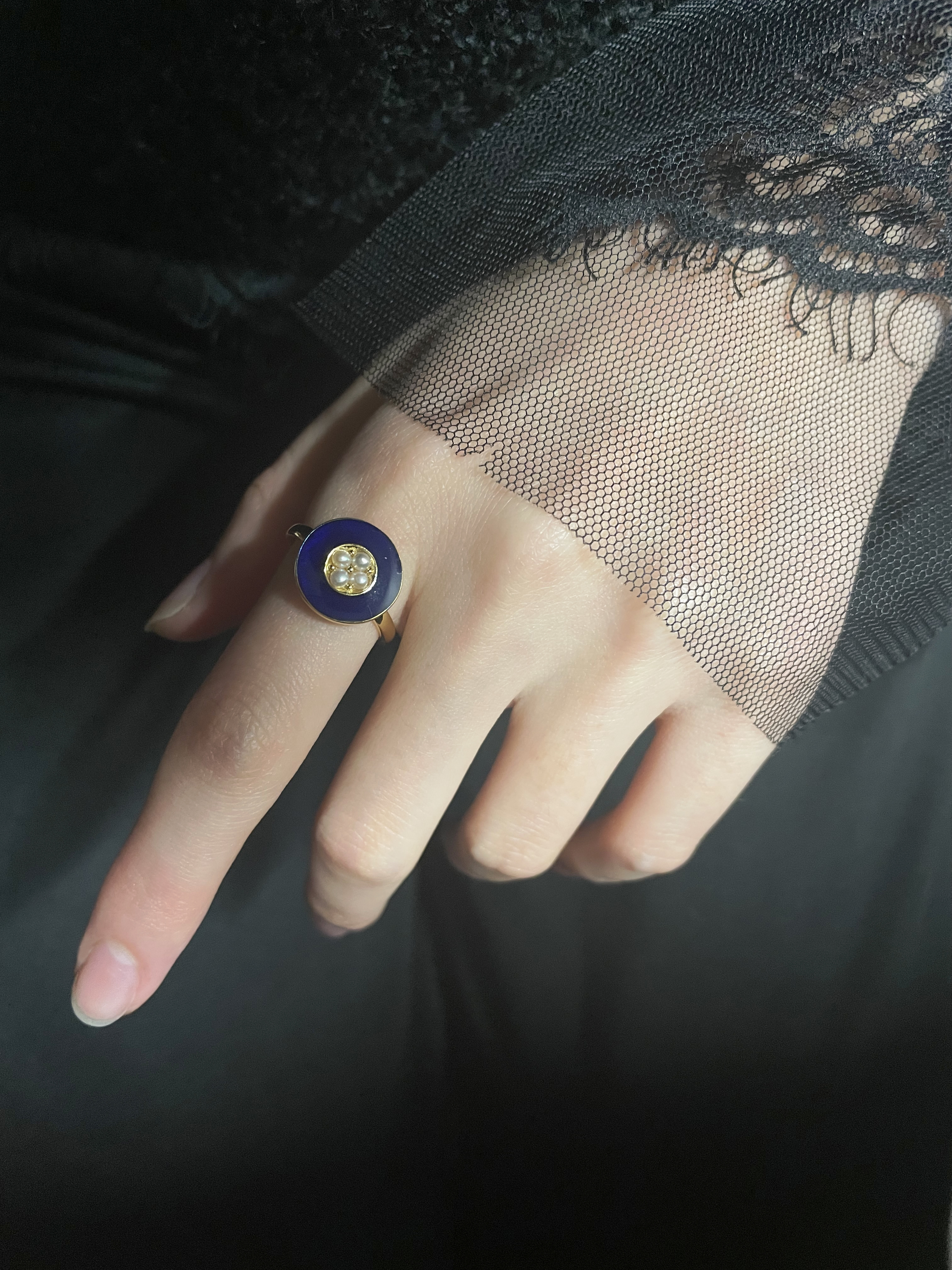 琺瑯古董珠寶風格戒指OP2138