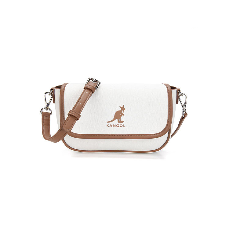 <韓國代購> KANGOL DUO CANVAS FLAP CROSSBODY BAG