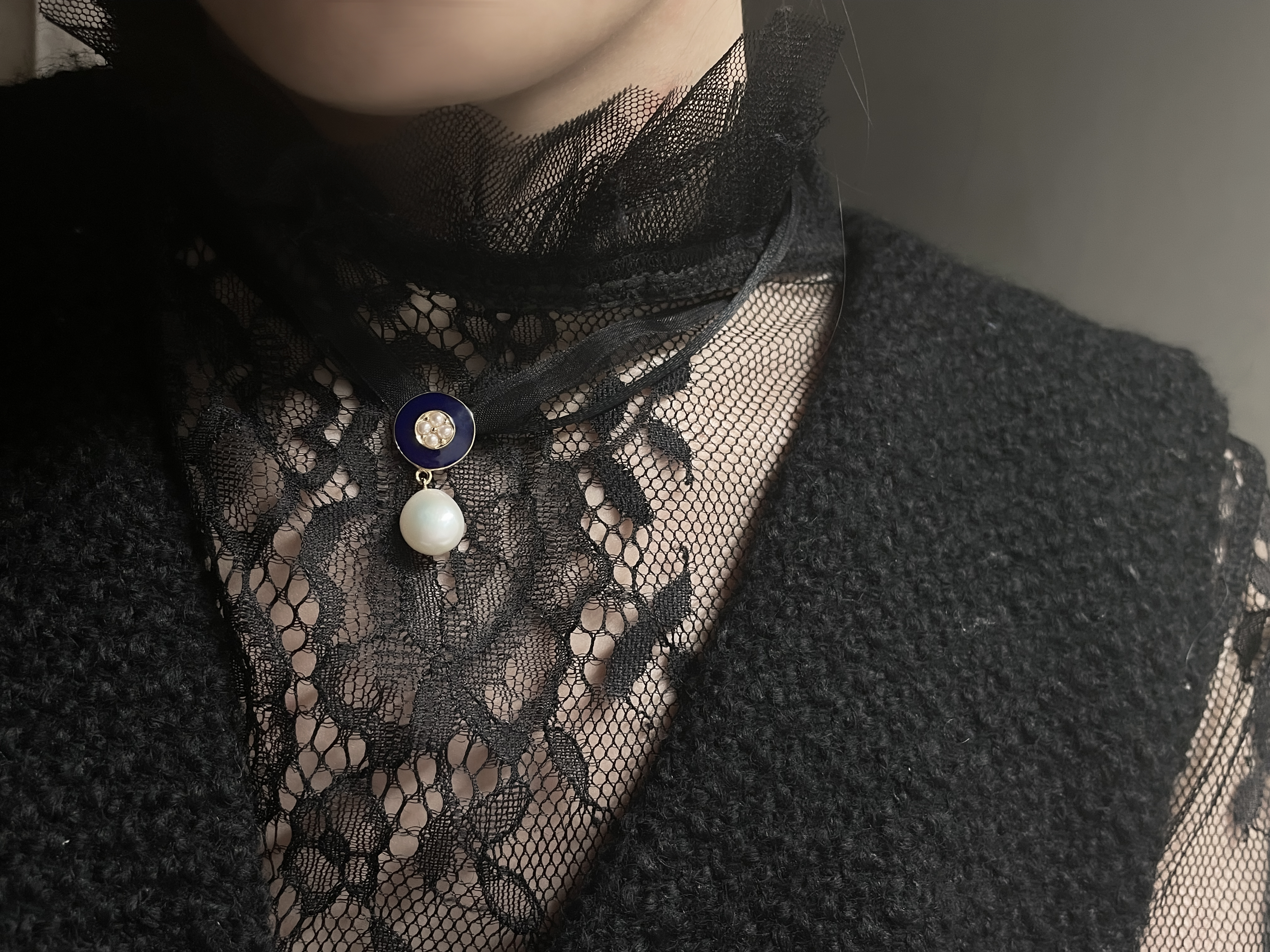 琺瑯古董珠寶感墜子