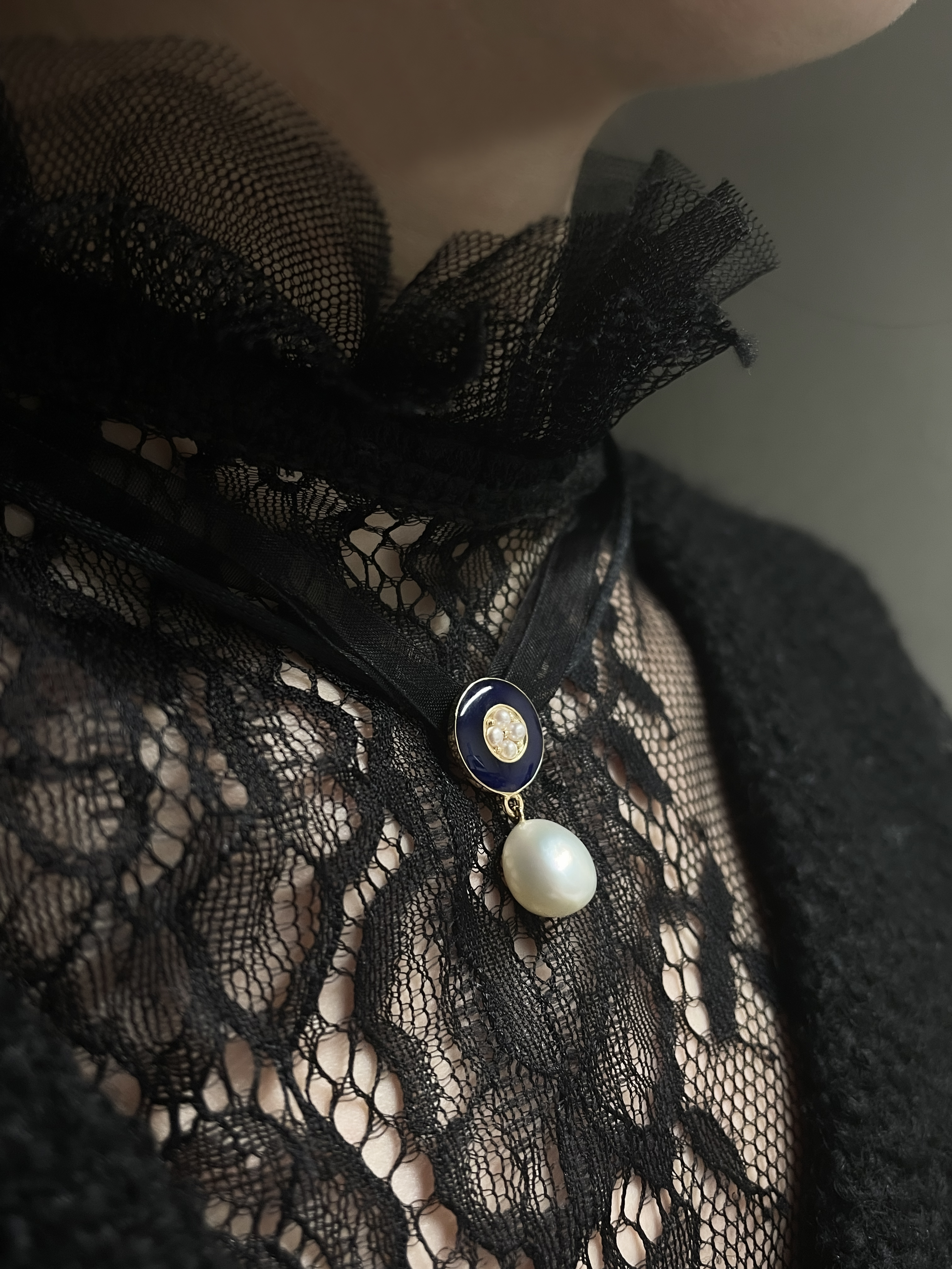 琺瑯古董珠寶感墜子