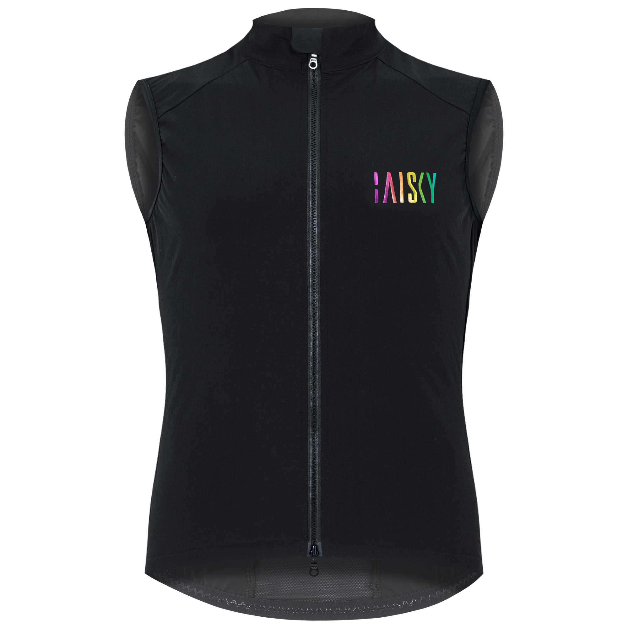 男款雙拉鍊抓絨防風背心 冬嶺 黑