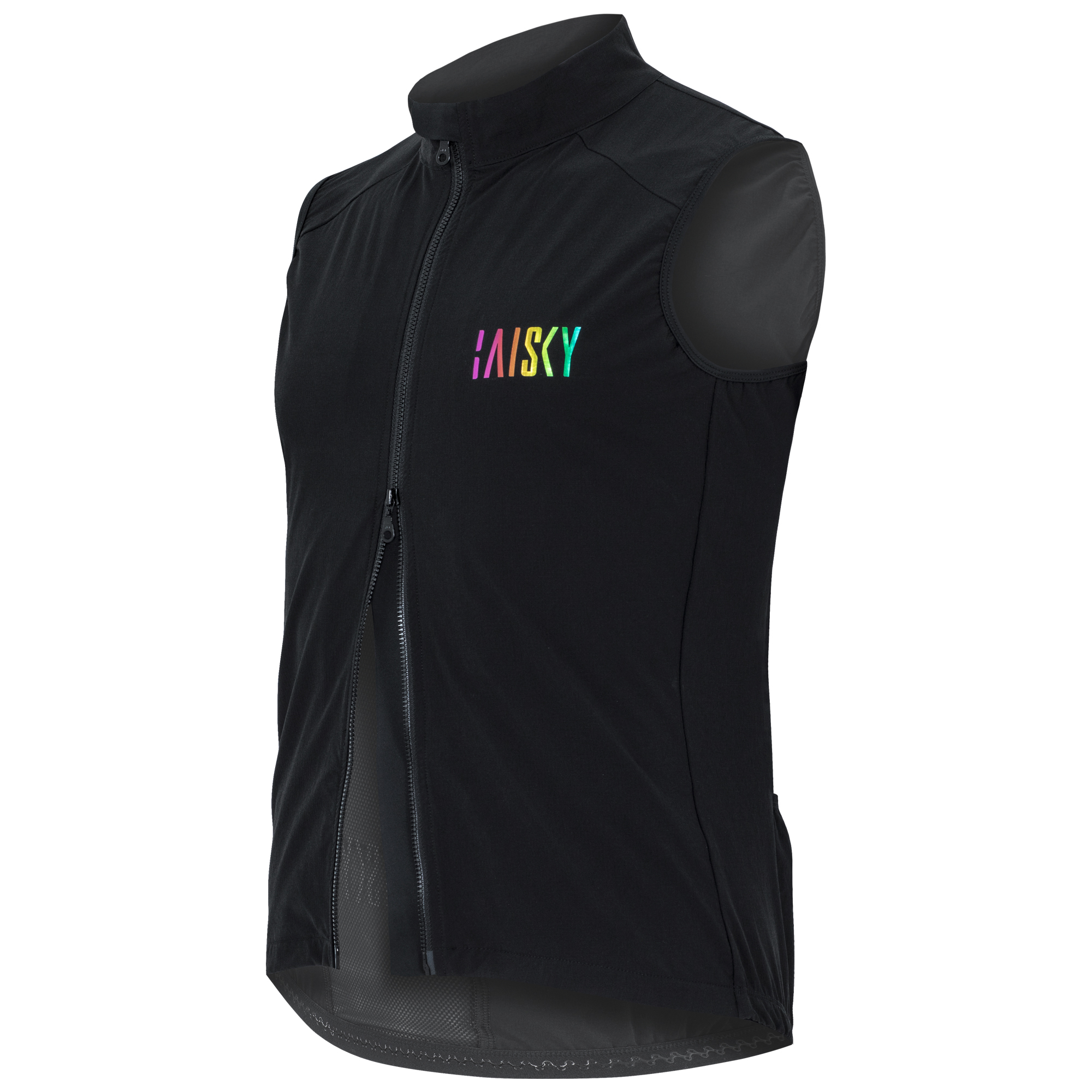 男款雙拉鍊抓絨防風背心 冬嶺 黑