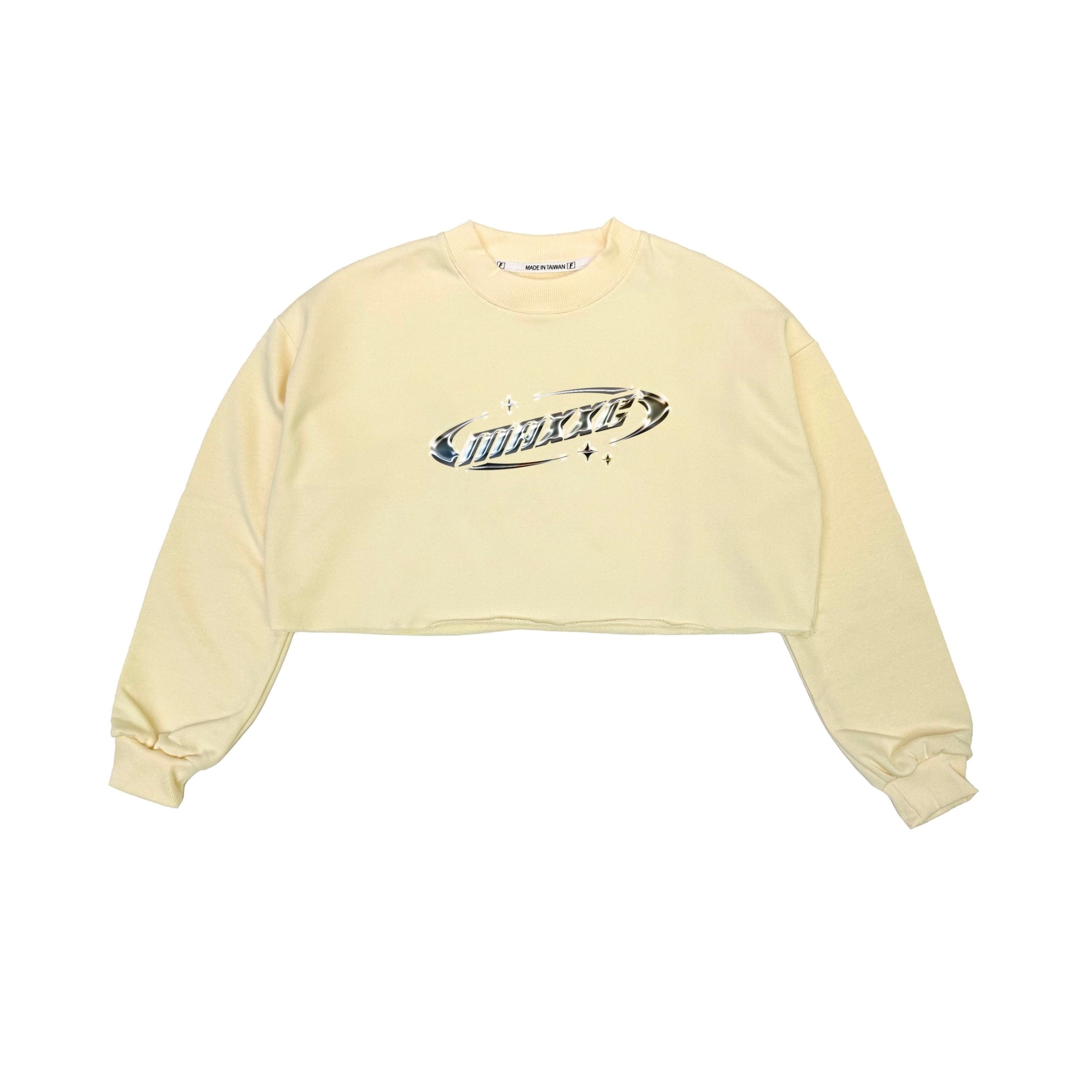 MAXXC 星際亮點短版大學T-奶油