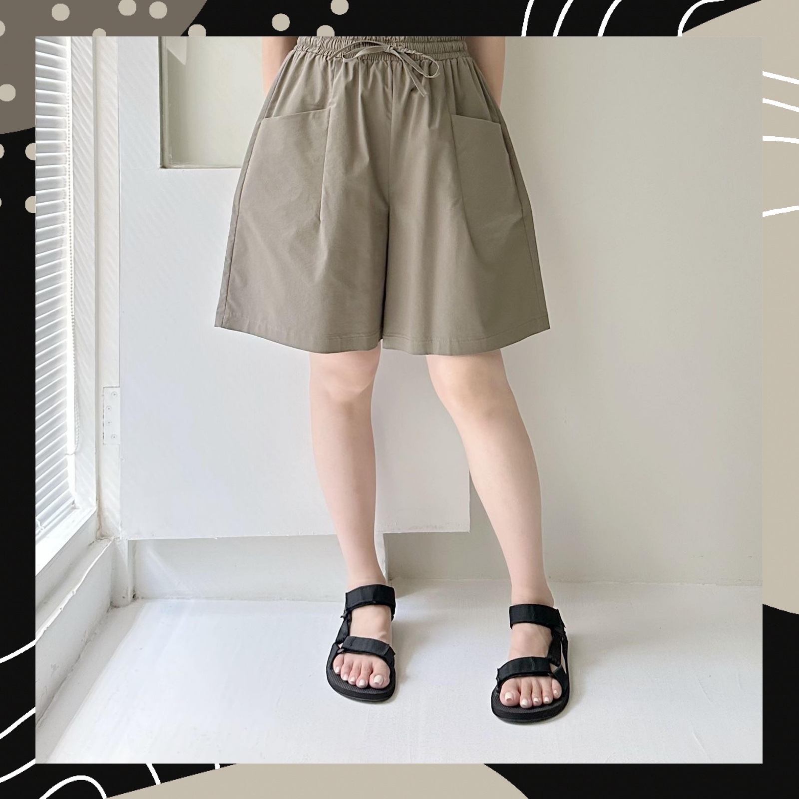 【BONNIE】前直袋短闊褲