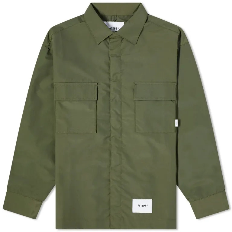 WTAPS 08 NYLON OVERSHIRT - OLIVE
