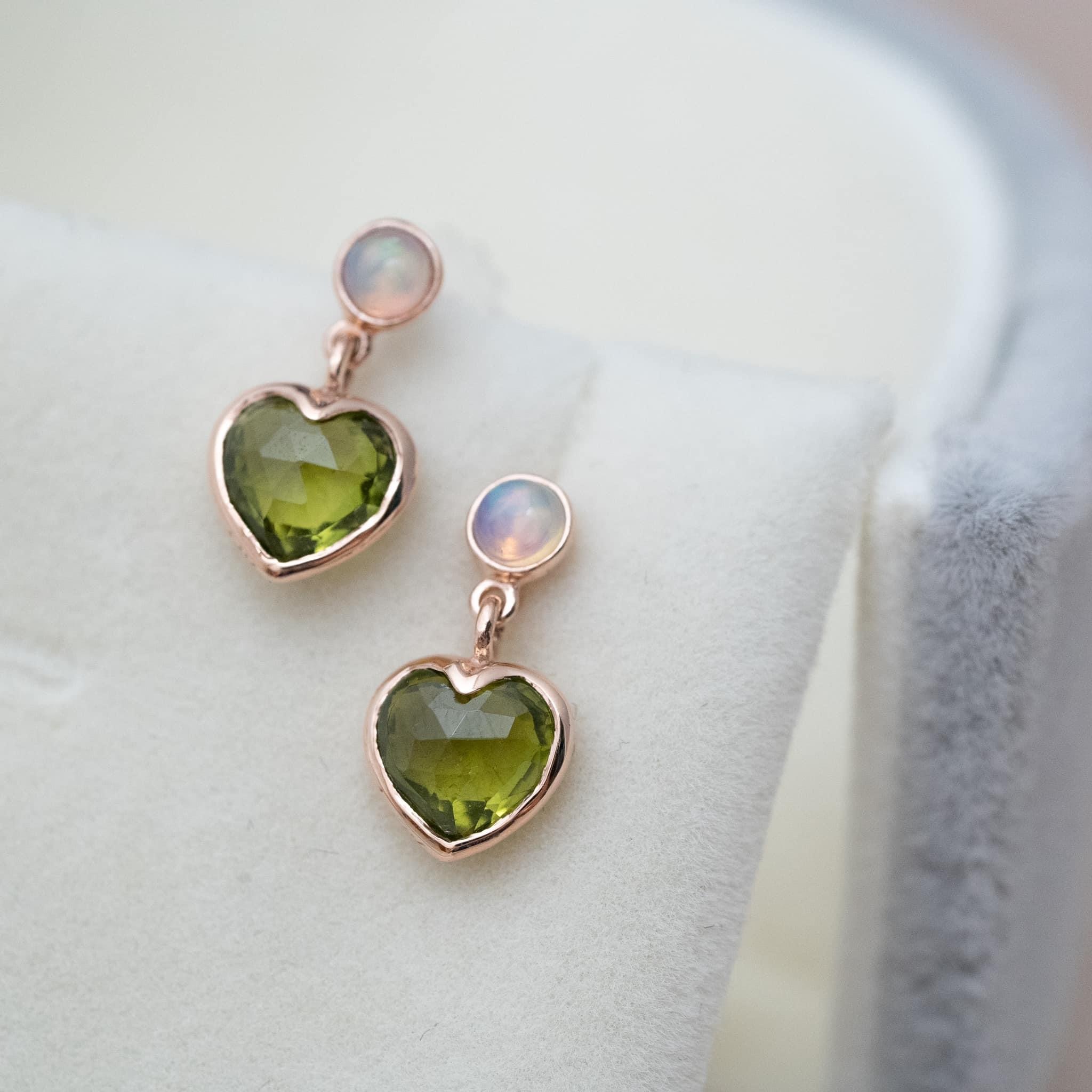 14k gold 愛心耳環