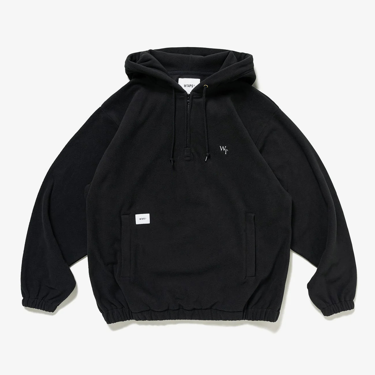 WTAPS SEAL HOODY POLY. LEAGUE - BLACK