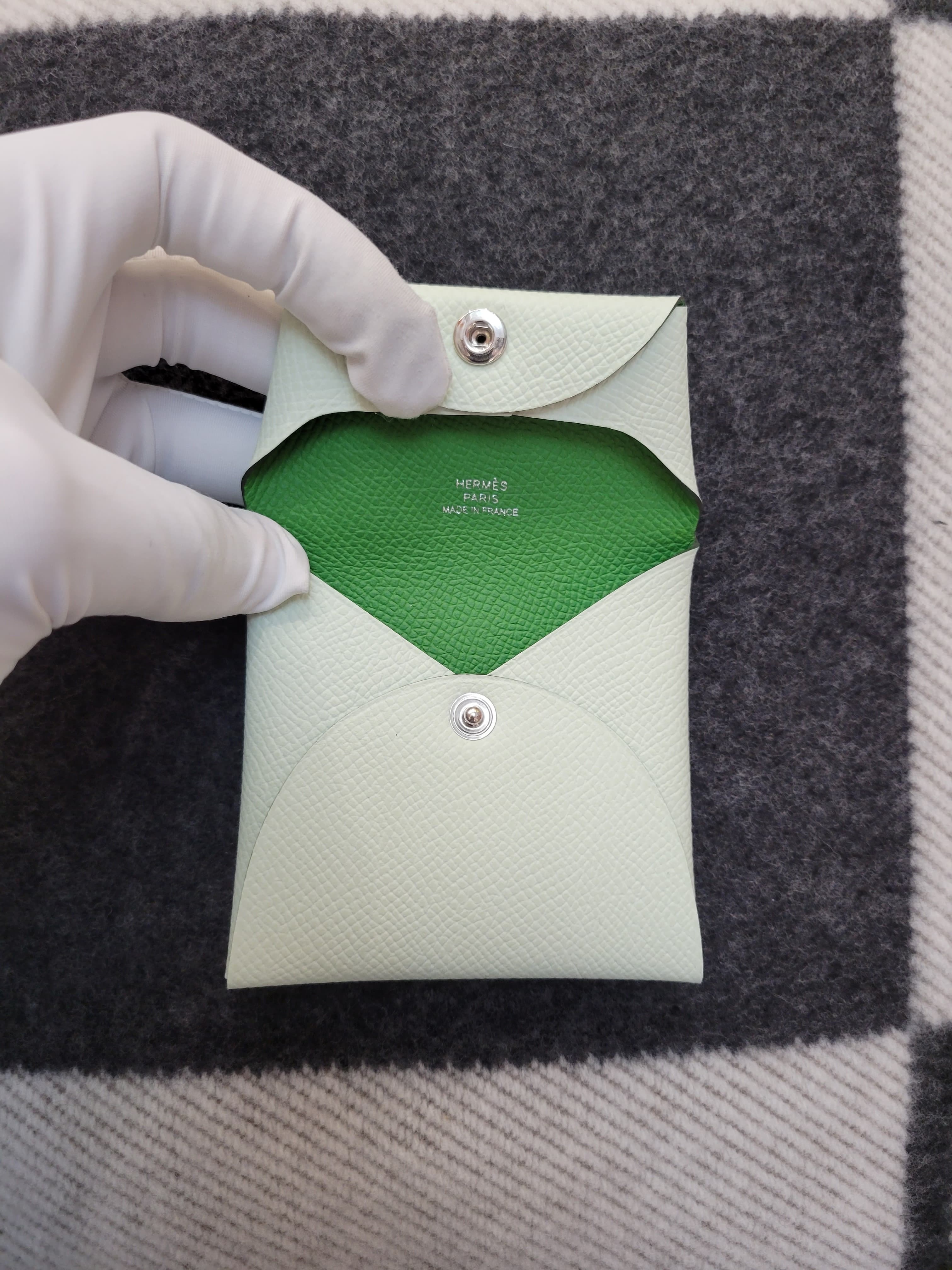 Hermes Bastia vert fizz/vert yucca 氣泡綠/絲蘭綠 零錢包