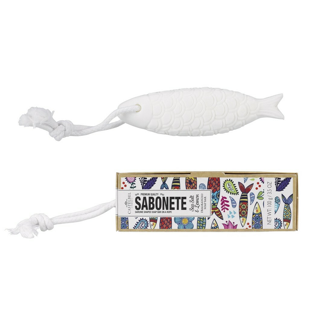 【CASTELBEL】設計款-沙丁魚造型海鹽檸檬香氛皂100gⒽ