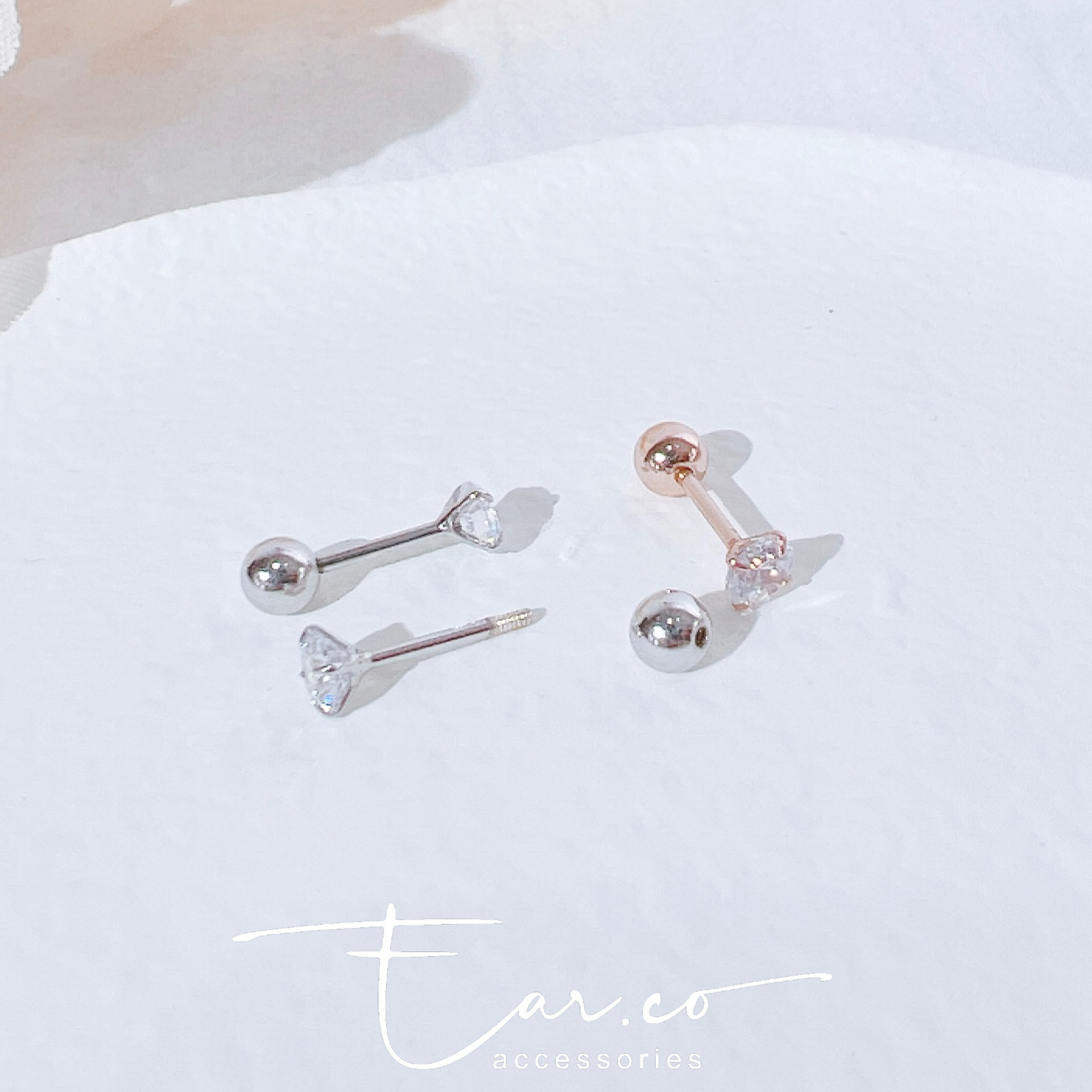 耳珠/耳骨釘純銀波波配件 [0.8針用]