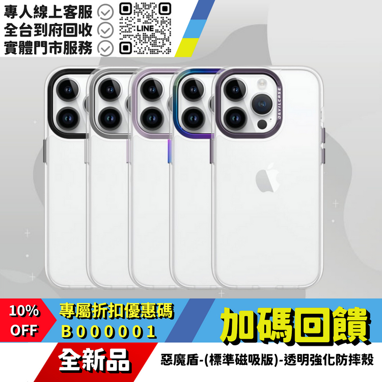 惡魔盾-(標準)-透明強化防摔殼