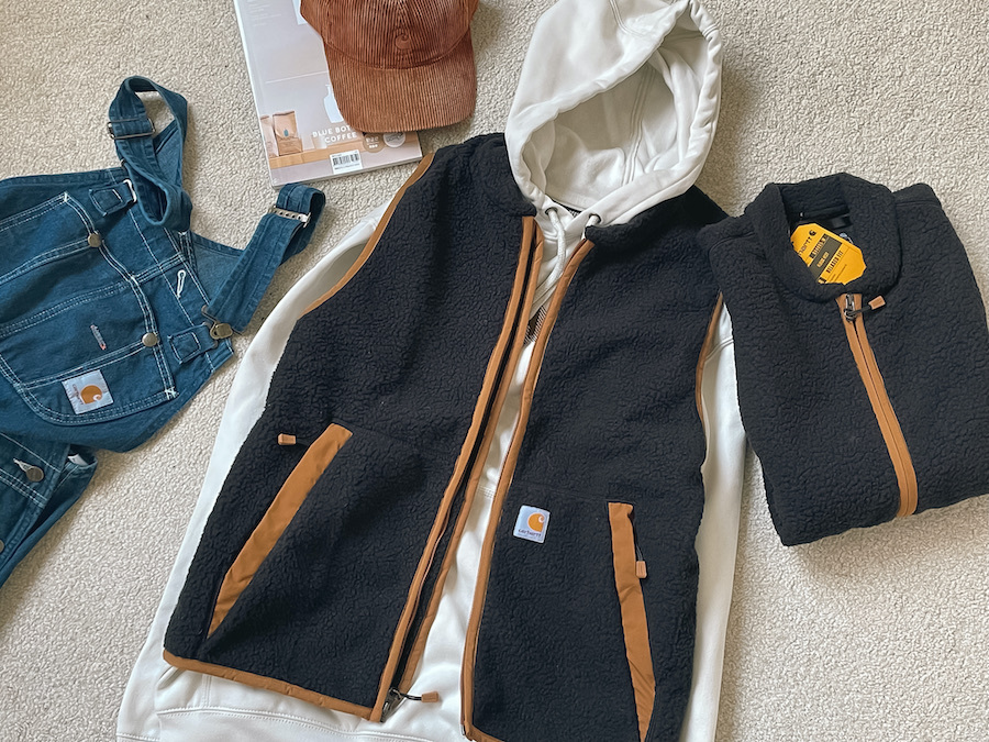 Carhartt 織標 Logo 羊羔絨 工裝背心