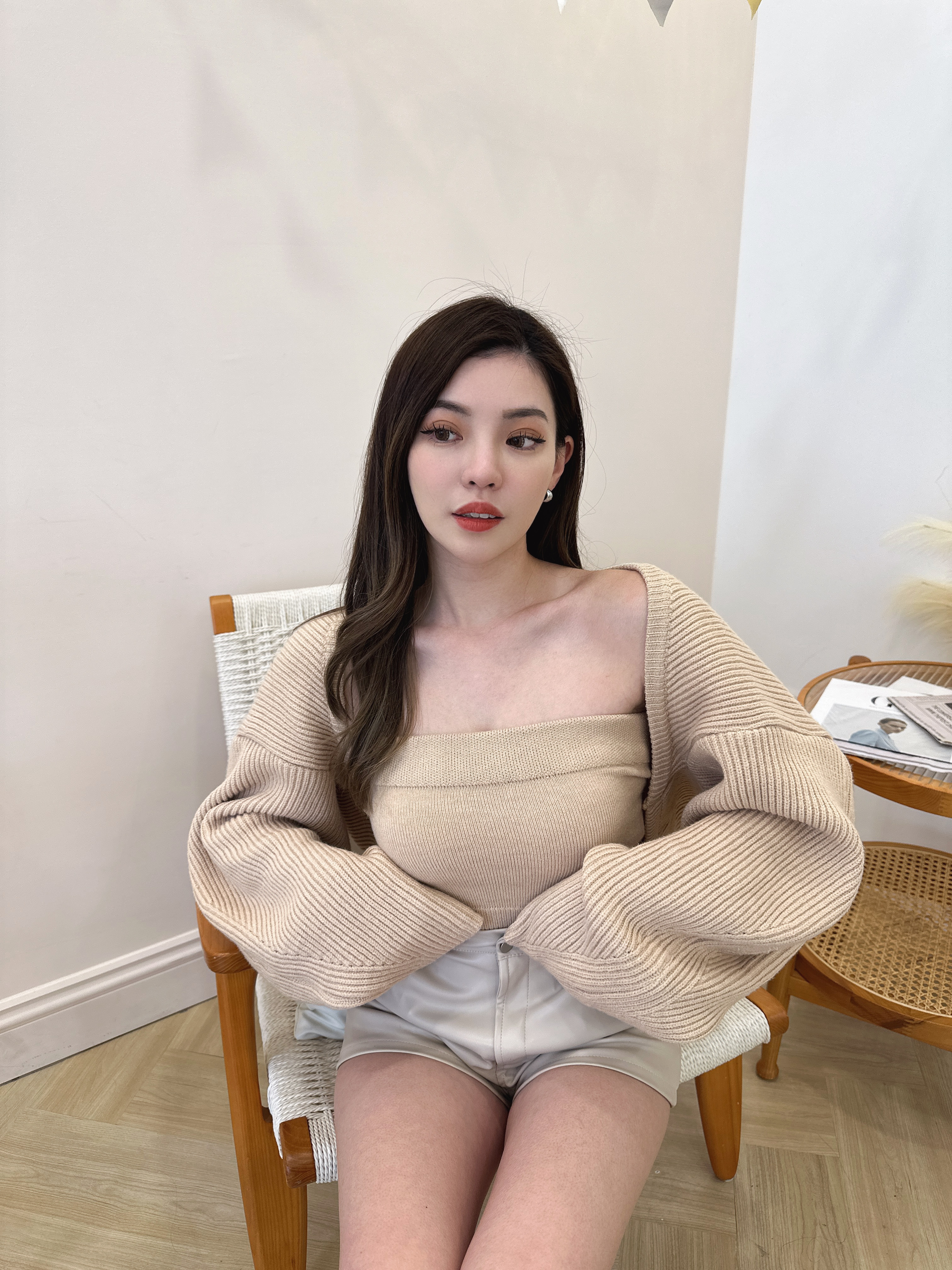 小姐姐針織平口+外罩