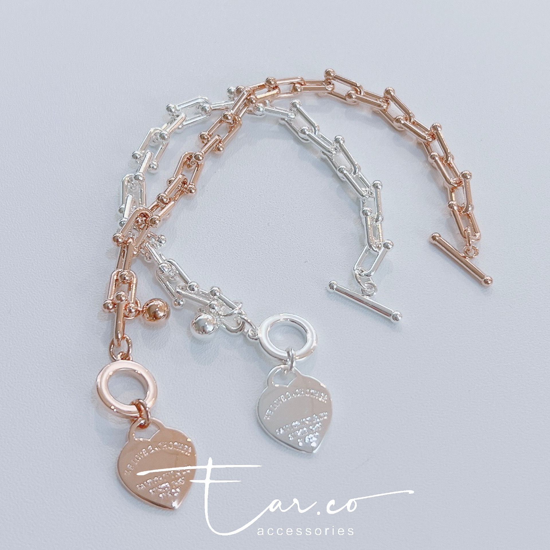 心形字母OT扣隨性百搭手鏈/頸鏈