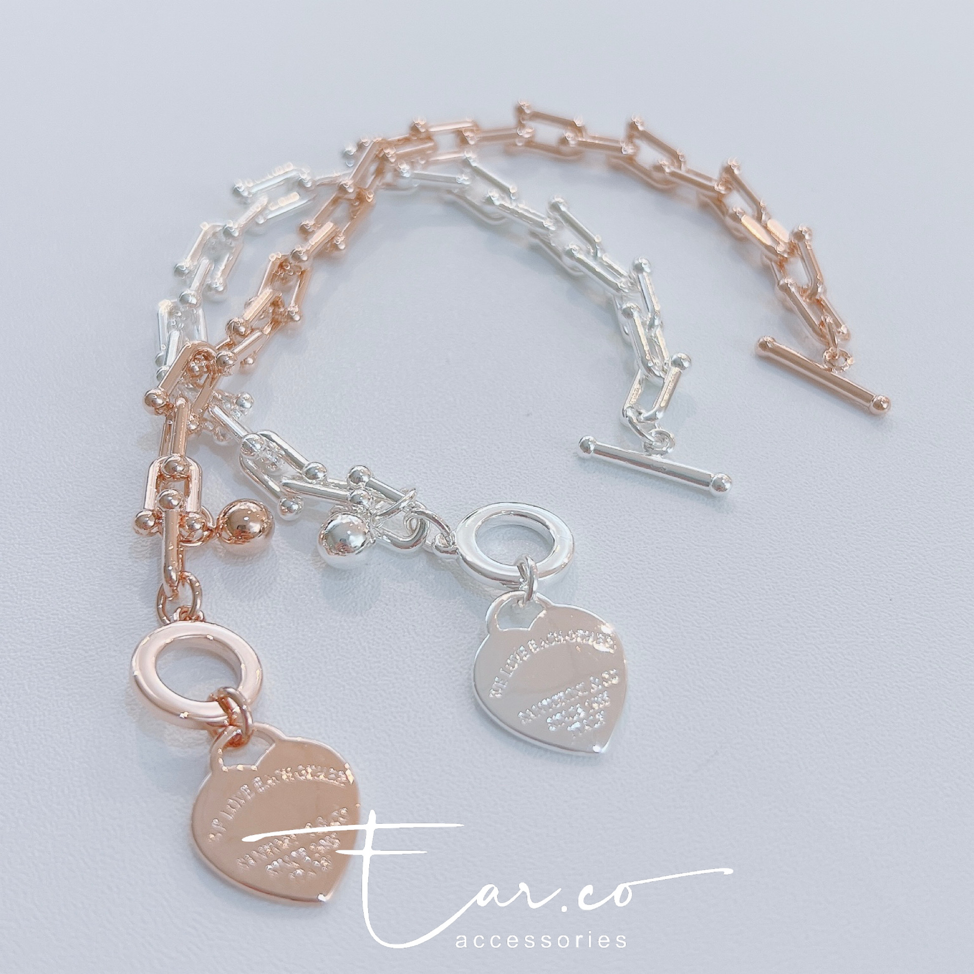 心形字母OT扣隨性百搭手鏈/頸鏈