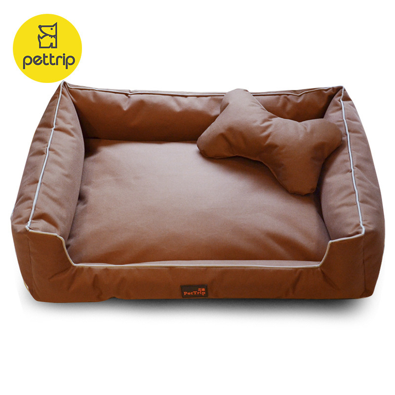 PETTRIP宠物狗窝 耐磨帆布方窝 全拆洗（不含骨头抱枕）