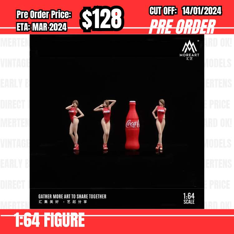 PO-$128 * Moreart * 1:64 Figure Coca Cola Beauty Doll Set [OD06/01]