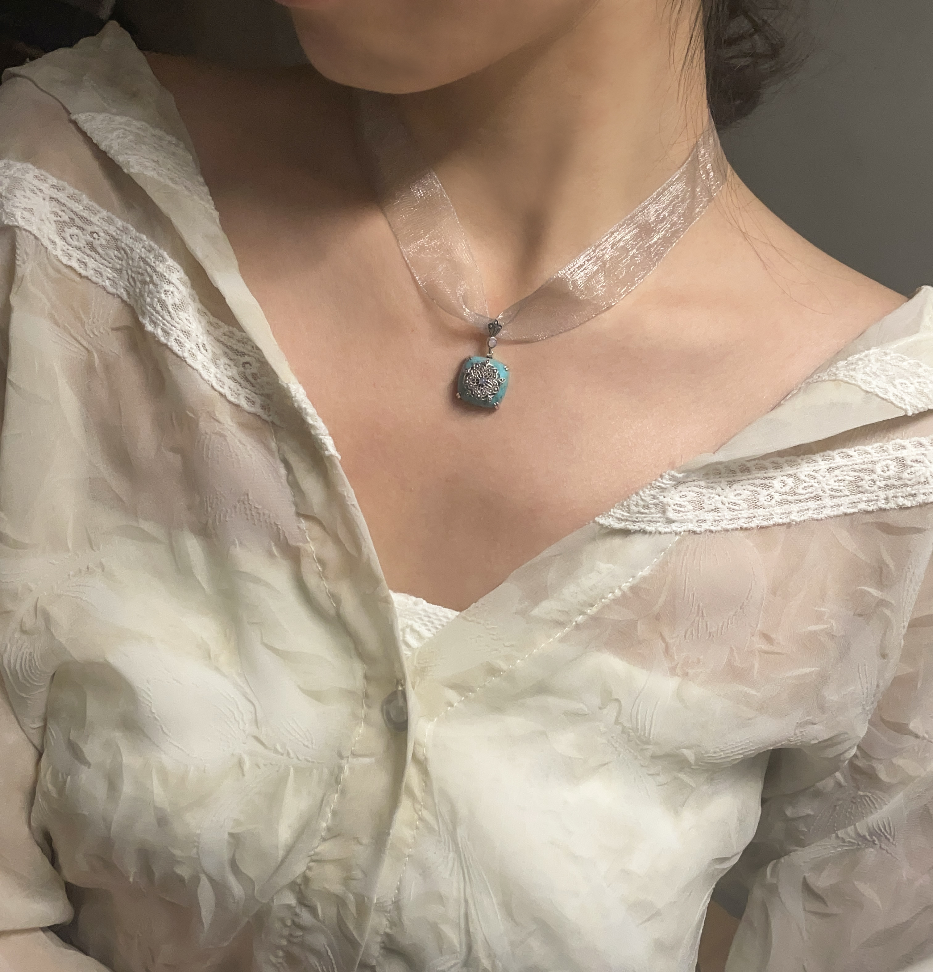 綠松石聖誕墜子