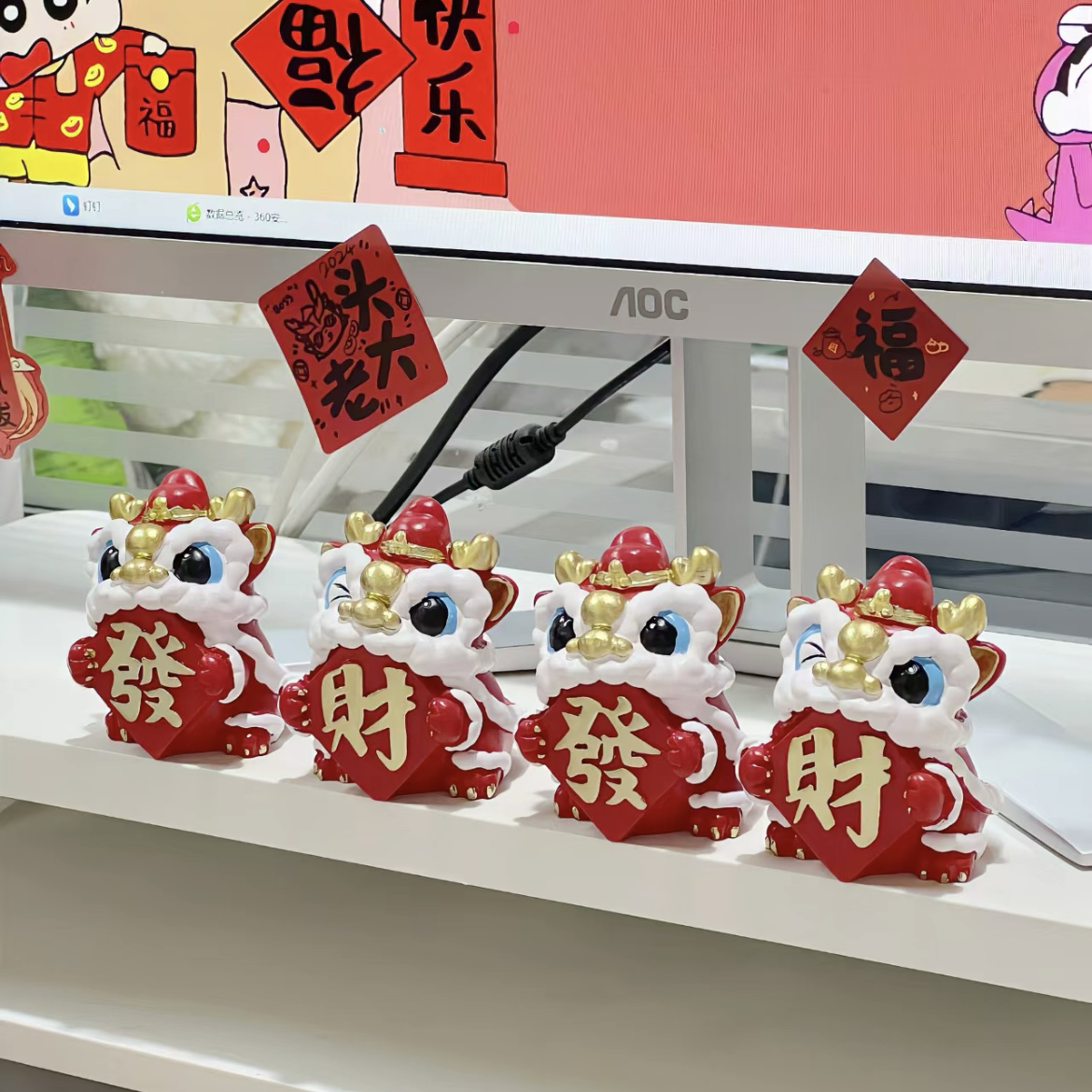 發財旺福小醒獅擴香石 過年送禮首選 附贈精油