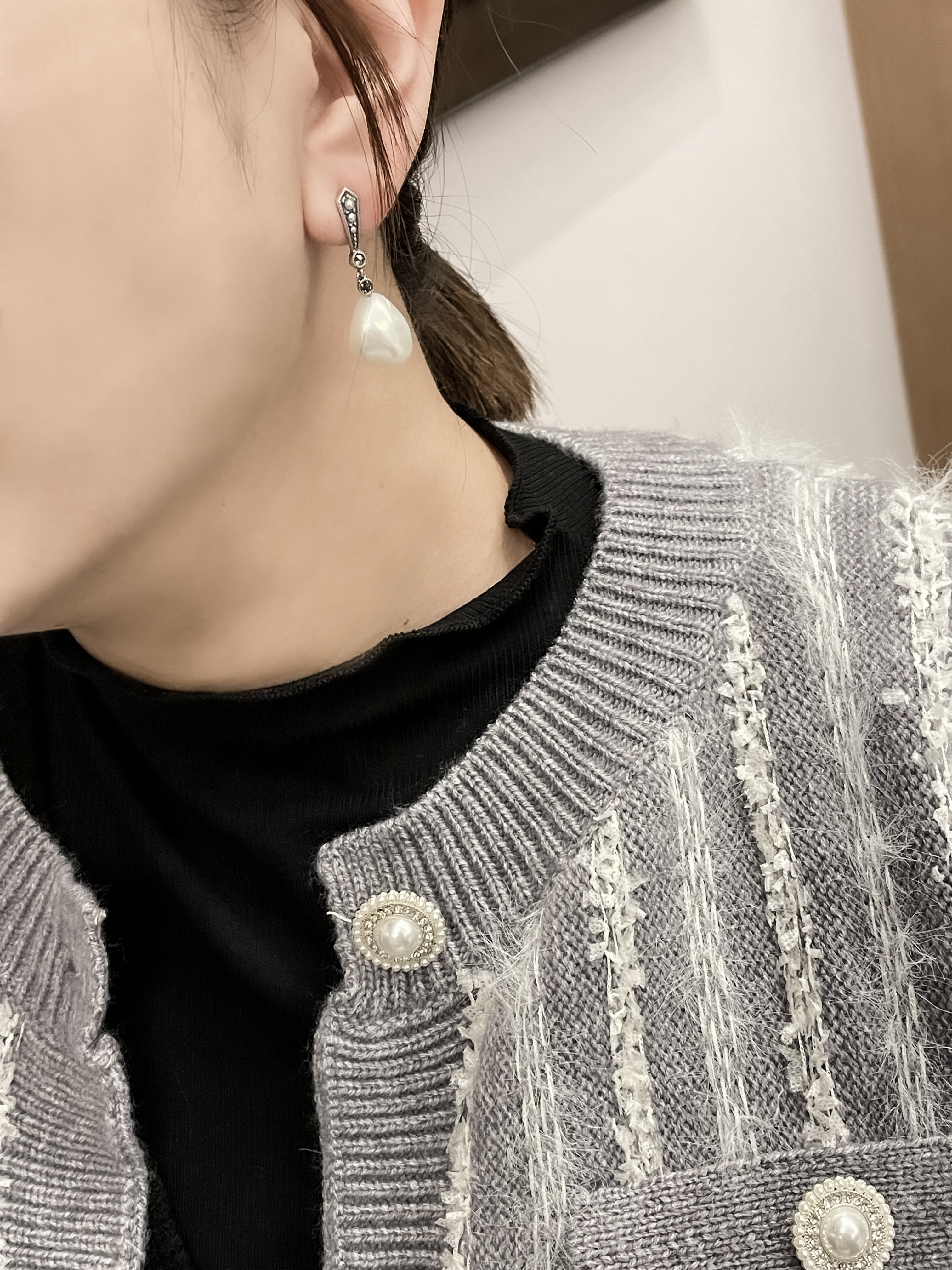 巴洛克珍珠耳環