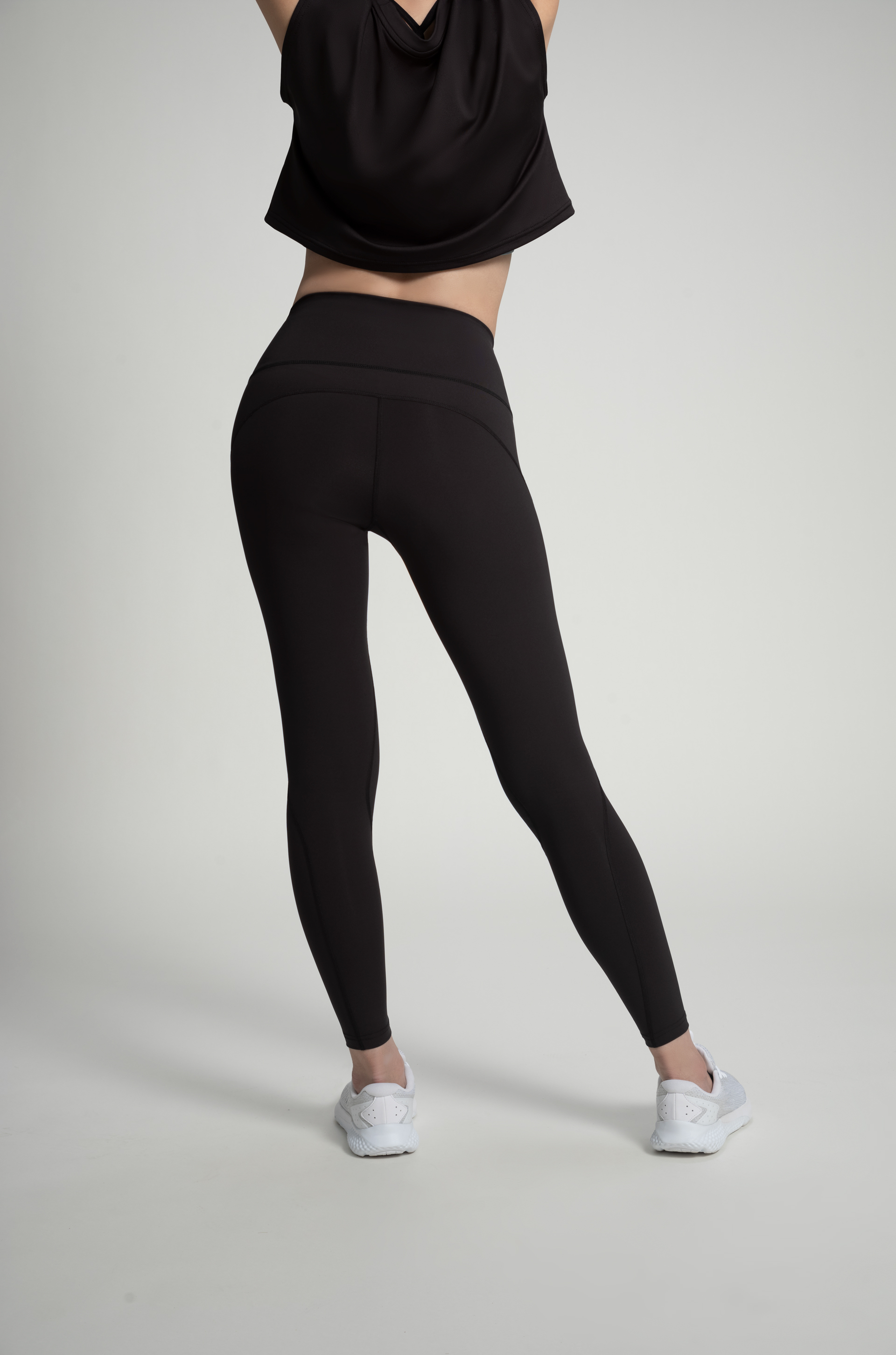 全長8/8緊身長褲 黑色